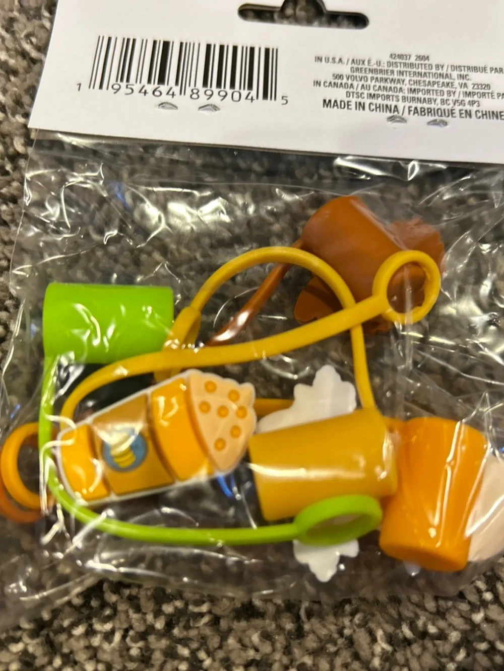 Fall Pumpkin & Leaf Straw Toppers - Orange/Yellow - Unbranded
